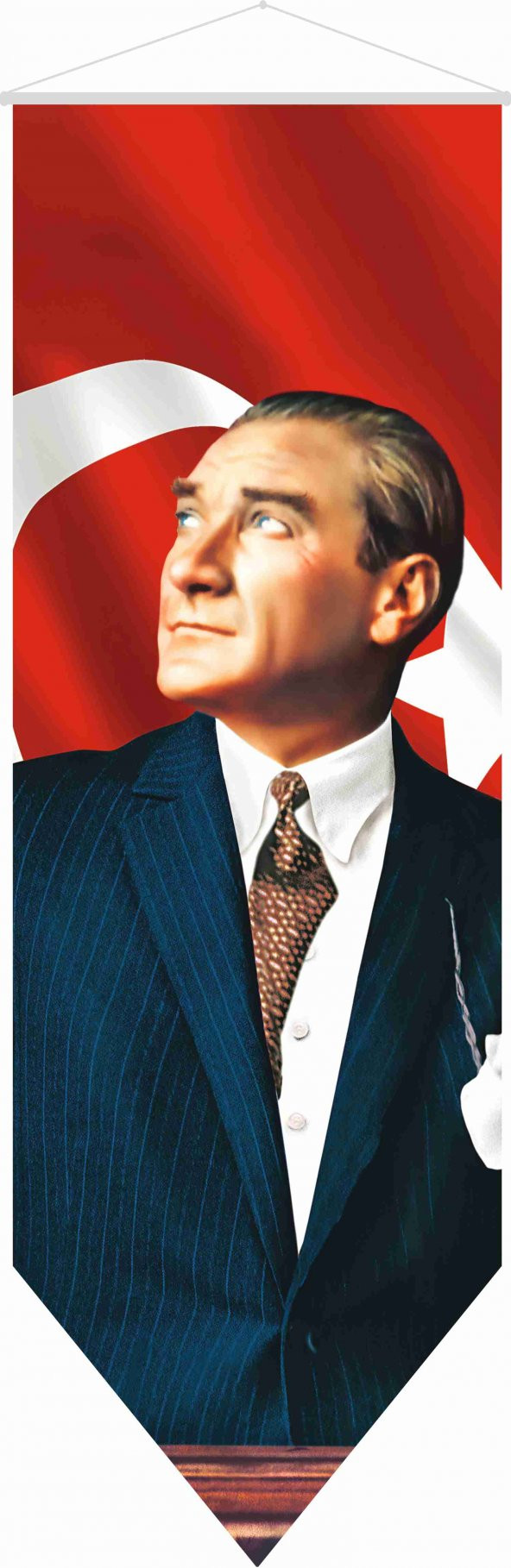 Atatürk Resmi Saten Kumaş 50x150 - 2
