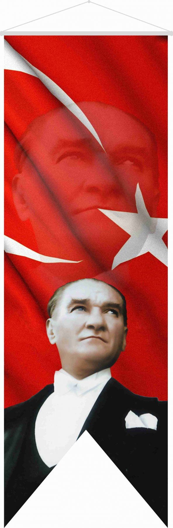 Atatürk Resmi Saten Kumaş 50x150