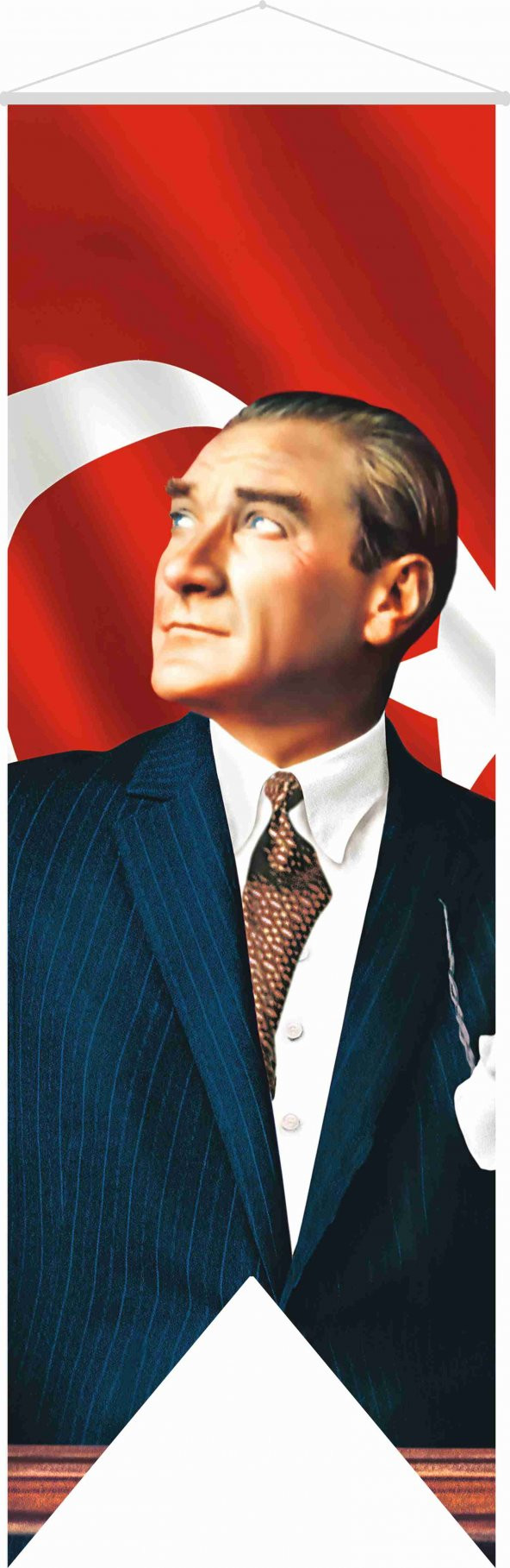 Atatürk Resmi Saten Kumaş 50x150 - 2