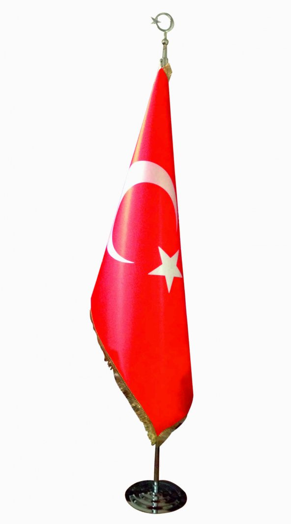Makam Türk Bayrağı Simli Telalı (100x150)
