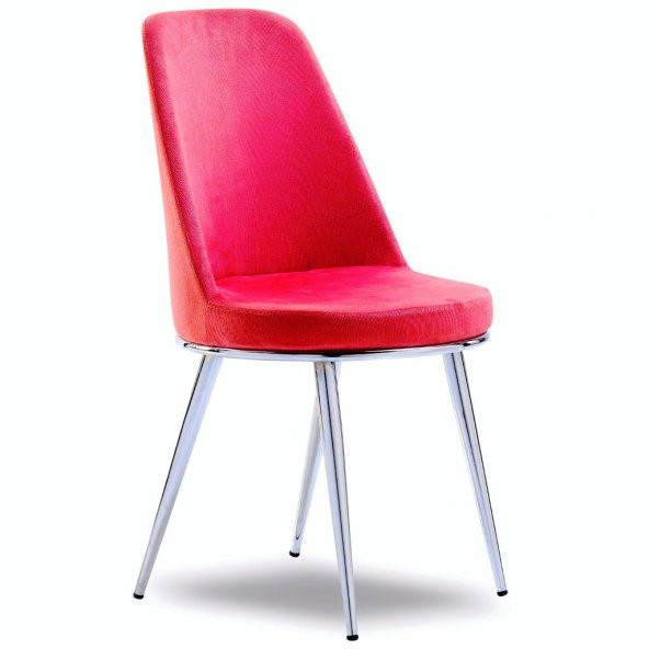 Mavievim Mutfak Sandalyesi (Kumaş) Sandalye Kırmızı