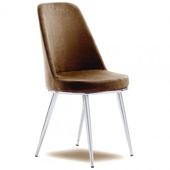 Mavievim Mutfak Sandalyesi (Kumaş) Sandalye Koyukahve