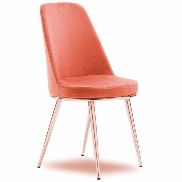 Mavievim Mutfak Sandalyesi (Kumaş) Sandalye Turuncu