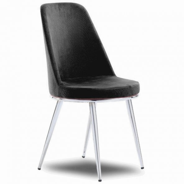 Mavievim Mutfak Sandalyesi (Kumaş) Sandalye Siyah