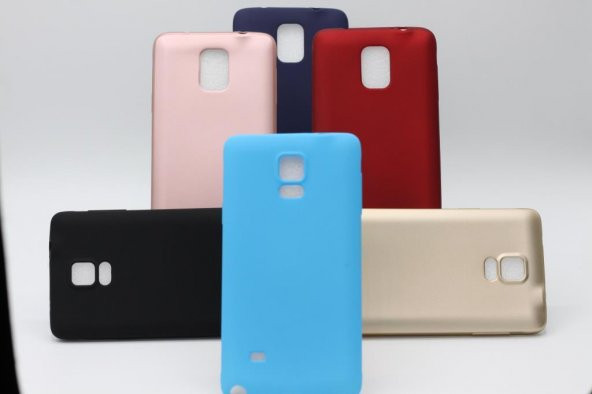 Samsung Galaxy Note 4 Lüks Rubber Mat Renkli Silikon Kılıf