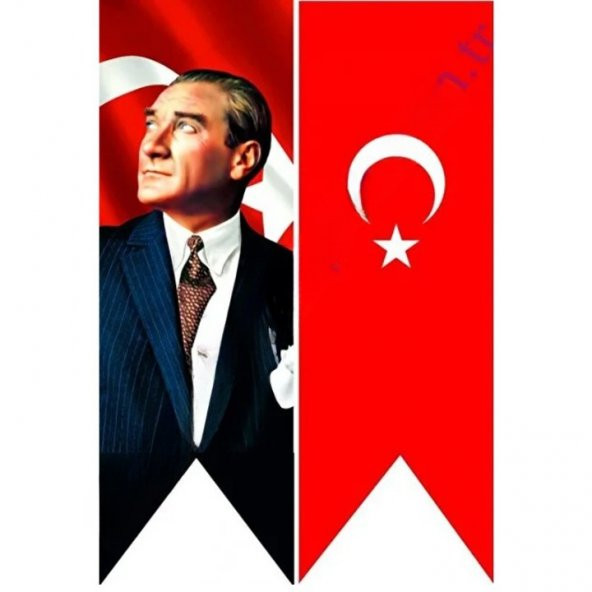 Türk Bayrağı Ve kırlangıç Atatürk Posteri 50x150
