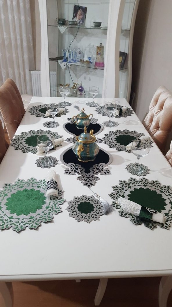 AMERİKAN KADİFE OVAL RUNNER SERVİS TAKIMI - 2