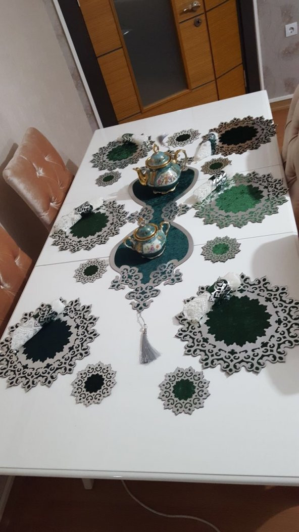 AMERİKAN KADİFE OVAL RUNNER SERVİS TAKIMI - 3