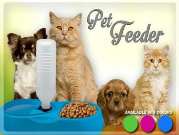FinePet Kedi ve Köpek İçin Otomatik Su ve Mama Kabı