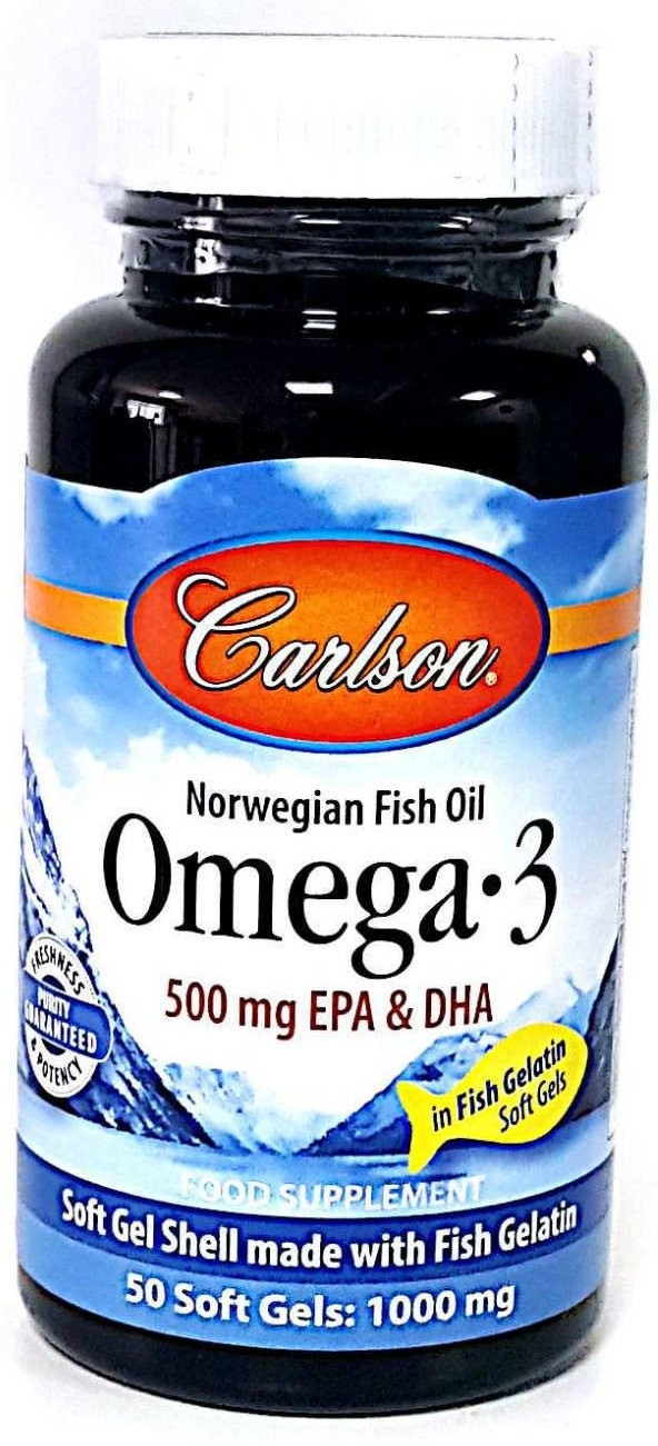 Carlson Fish Oil Omega 3 1000mg Balık Yağı 50 Kapsül