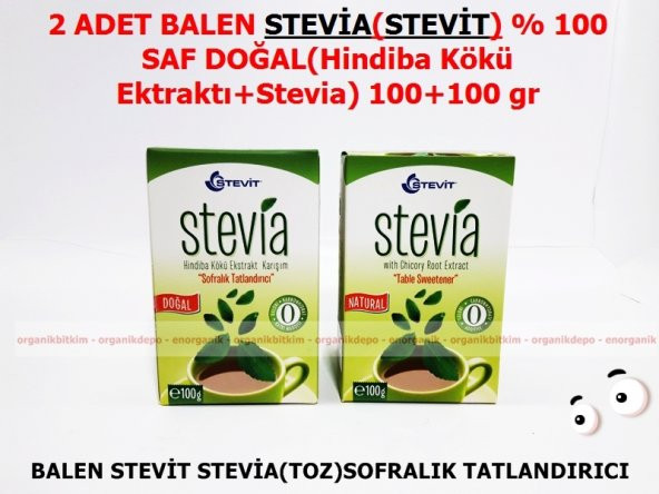 2 Adet Balen (Stevit) Stevia (HindibaKökü Ekstrakt Karışım 100 gr