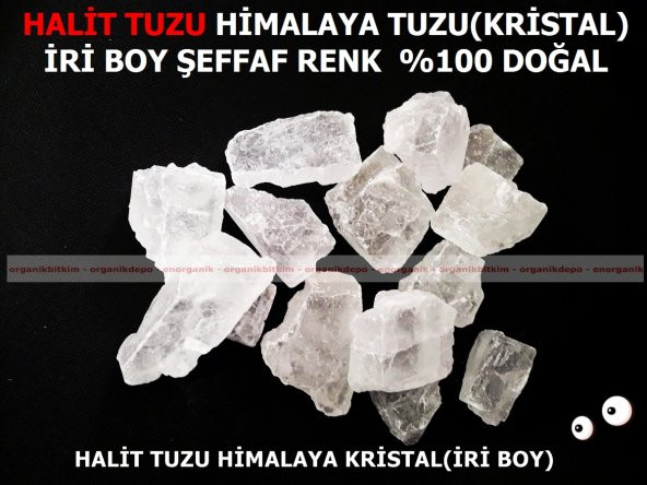 Halit Kristal Sole Himalaya Tuz, Berrak Orjinal Kristal 1000 GR