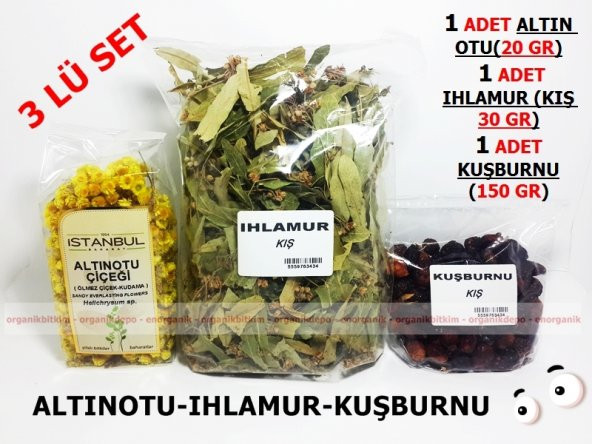 Ihlamur(30 gr),Altınotu(20 gr),Kuşburnu(150 gr) Tilya Kürü