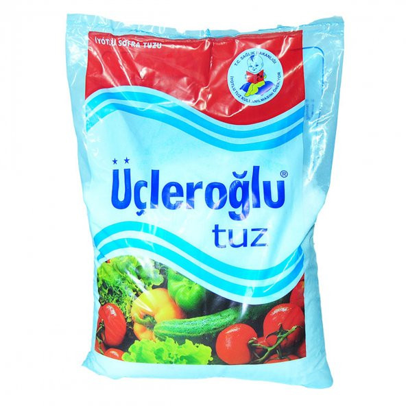 Üçleroğlu Yemeklik İyotlu Öğütülmüş Kalın Sofra Tuzu 1500 Gr