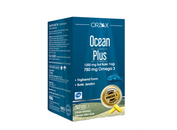 Orzax Ocean Plus 1200 Saf Balık Yağı 50 Kapsül