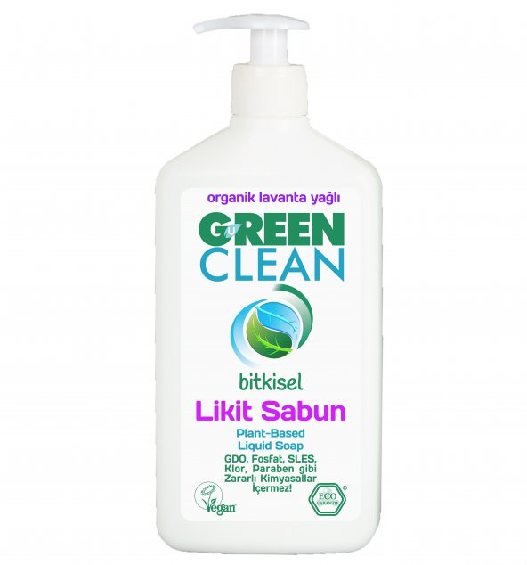 U Green Clean Organik Lavanta Yağlı Likit Sabun 500Ml