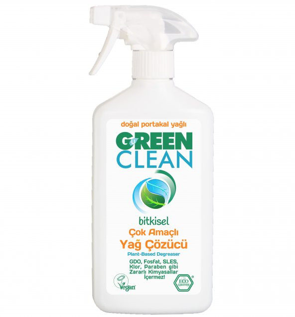 U Green Clean Organik Portakal Yağlı Bitkisel Çok Amaçlı Yağ Çözücü 500Ml