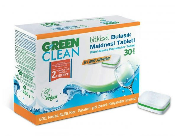 U Green Clean Organik Bulaşık Makinası Tableti