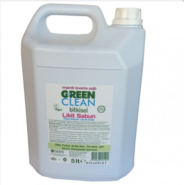 U Green Clean Organik Lavanta Yağlı Likit Sabun  5 Lt