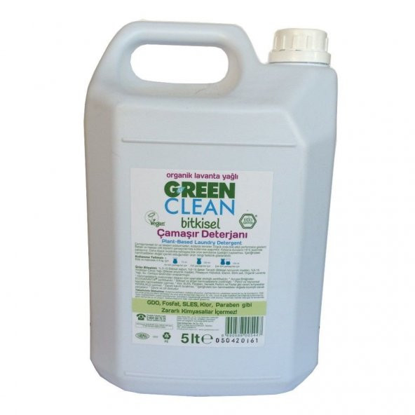 U Green Clean Organik Lavanta Yağlı Bitkisel Çamaşır Deterjanı  5 Lt