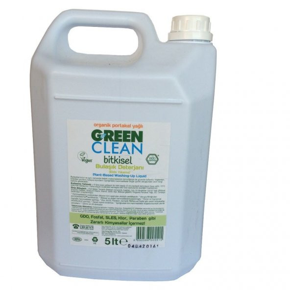 U Green Clean Organik Portakal Yağlı Bitkisel Bulaşık Deterjanı  5 Lt
