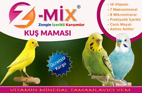 Kuş Maması Gold 1kg Enerji ve Protein İçin Z-Mix