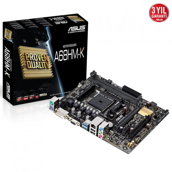 ASUS A68H-MK DDR3 SATA3 DVI PCIe 16X v3.0 FM2 ATX - 11