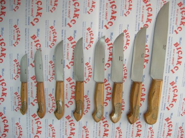 Meşhur el yapımı osmaniye bıçak seti her boy