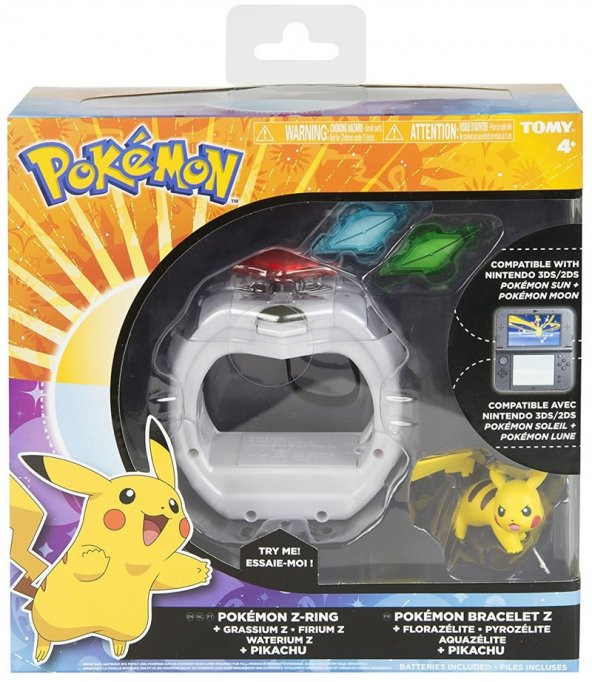 Pokemon Z-Ring Pokemon Sun & Moon Uyumlu Pikachu Figür Hediye