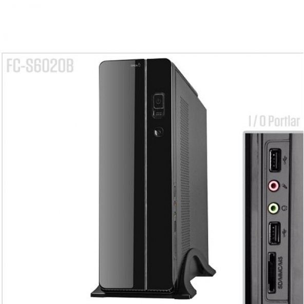 FRISBY Slim 300W FC-S6020B ATX PC Kasası Parlak Siyah