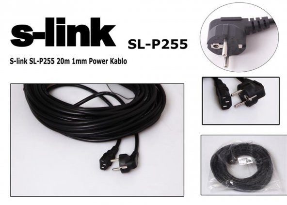 S-link sl-p255 20mt 1mm Power Elektrik Kablosu