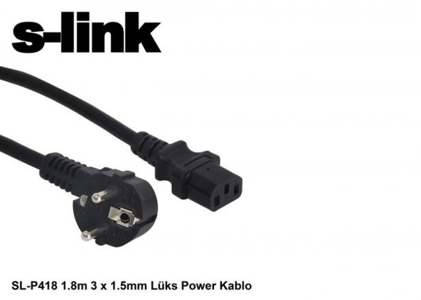 S-LINK SL-P418 1.8MT 3-1.5MM POWER ELEKTRİK KABLOS