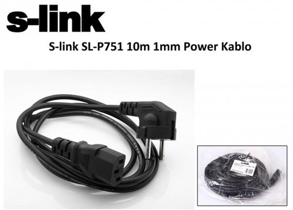 S-LINK SL-P751 10MT 1MM POWER ELEKTRİK KABLOSU