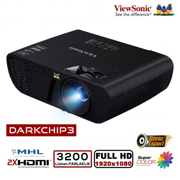 Viewsonic PJD7720HD 3200 Ansilümen 1920x1080 Full HD DLP Projeksiyon Cihazı