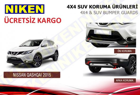 Nissan qashqai difüzör ön arka tampon koruma 2014 / 2017