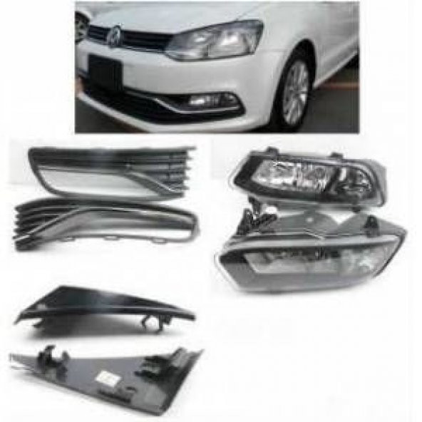 Vw polo 6C sis lambası farı çerçeveli 2012+ - 2