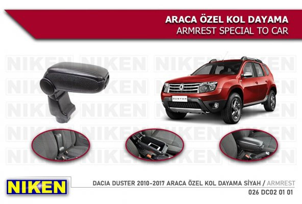 Dacia duster kol dayama kolçak vidasız konsol niken 2010 / 2017