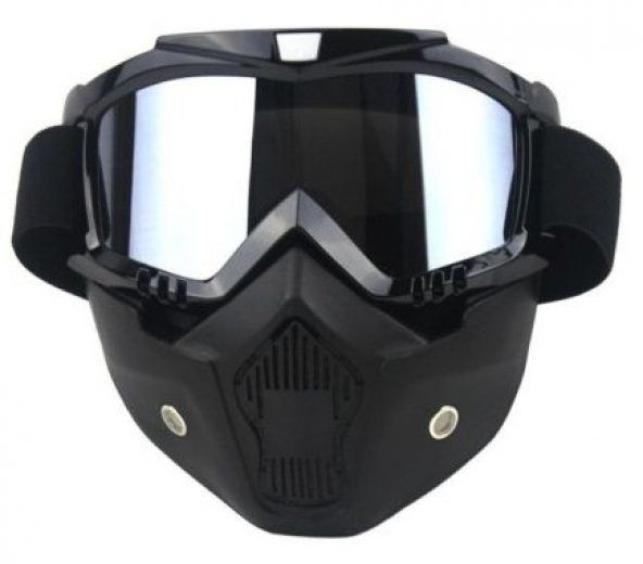 Sway Predator Yarım Açık Jet Maske Mat Siyah Motor Kask Maske