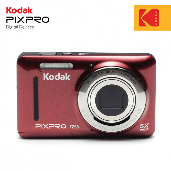Kodak Pixpro FZ53 Dijital Fotoğraf Makinesi-Kırmızı