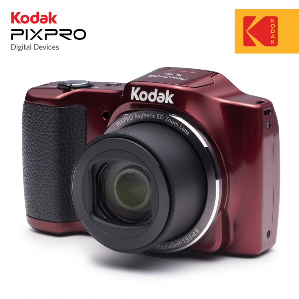 Kodak Pixpro FZ201 Dijital Fotoğraf Makinesi-Kırmızı