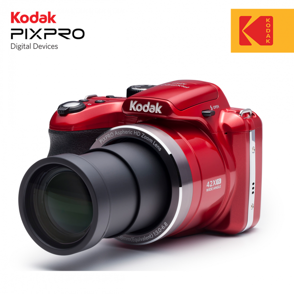 Kodak Pixpro AZ421 Dijital Fotoğraf Makinesi-Kırmızı