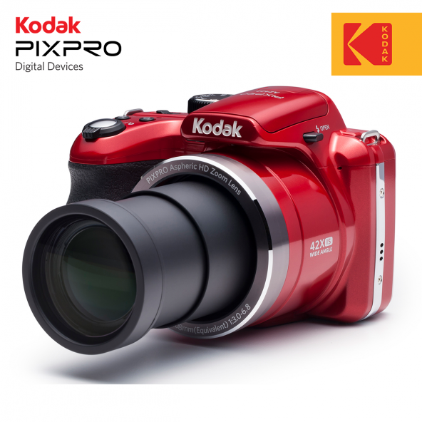 Kodak Pixpro AZ422 Dijital Fotoğraf Makinesi-Kırmızı
