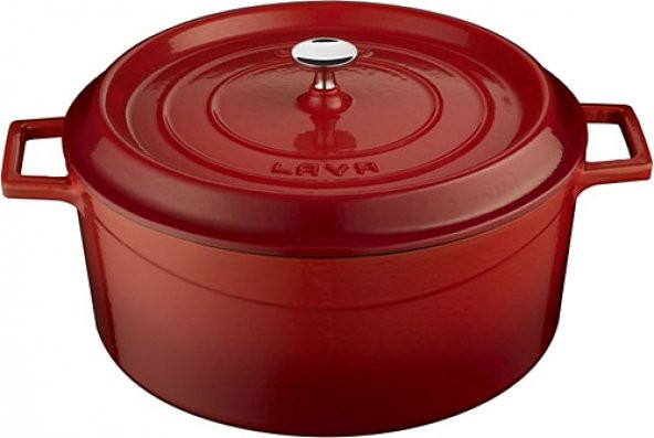 LAVA 24 cm TENCERE YUVARLAK 24CM TRENDY DERIN-KIRMIZI RENK - 3