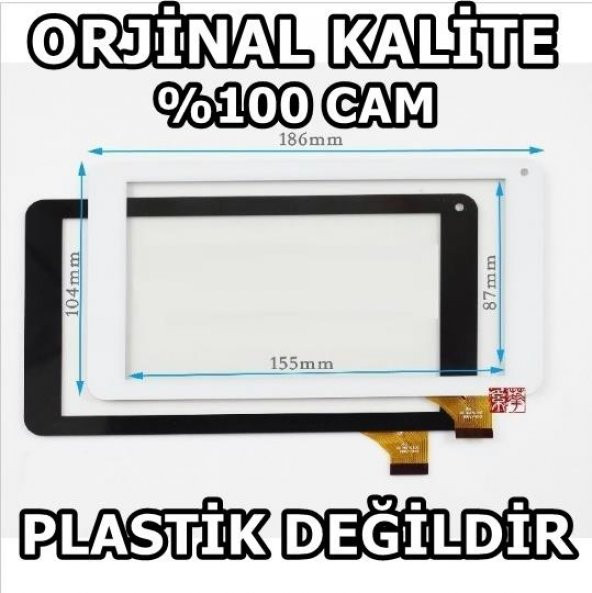 Piranha 7008 için 7 İnç Dokunmatik Üst Cam - 1