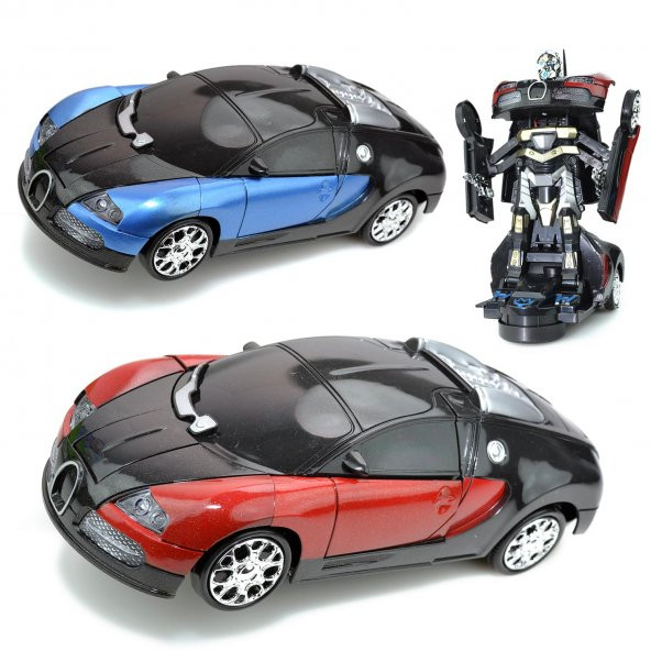 Bugatti Oyuncak Robot Dönüşen Araba Otomatik Direksiyon