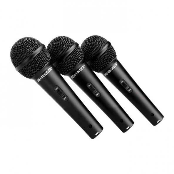 Behringer Ultravoice XM1800S Dinamik Kardioid Vokal ve Enstrüman Mikrofon Seti (3lü)