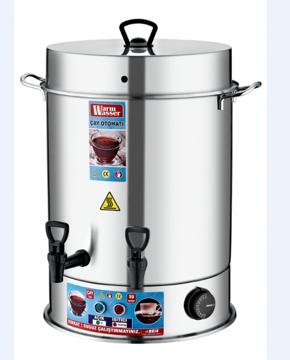 Warm Wasser 80 Bardak Çelik Çay Otomatı & Çay Makinesi - Semaver