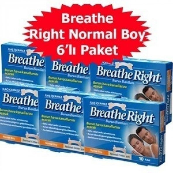 6 Kutu Breathe Right Normal Boy 10 lu Burun Bandı ORİGİNAL ÜRÜN