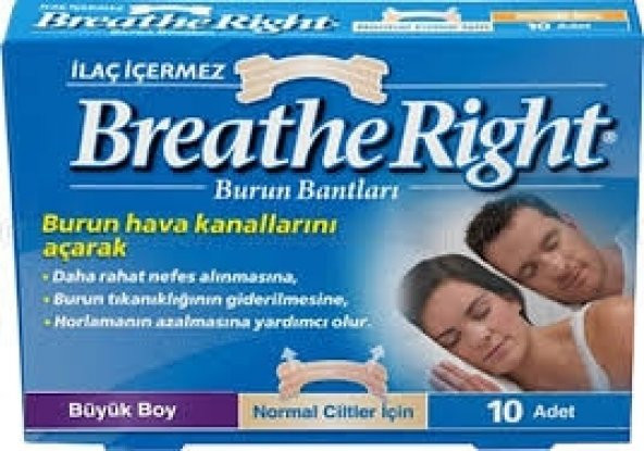Breathe Right BÜYÜK Boy 10 lu Burun Bandı ORİGİNAL ÜRÜN