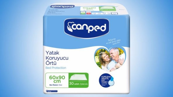 CANPED marka Yatak Koruyucu Örtü 60x90 cm - 30 luk Pkt